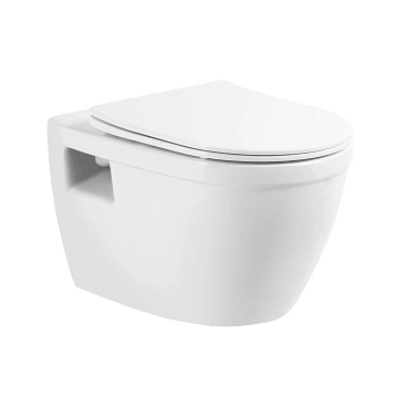 Унитаз подвесной BelBagno LOTO BB070CHR/SC безободковый c сиденьем