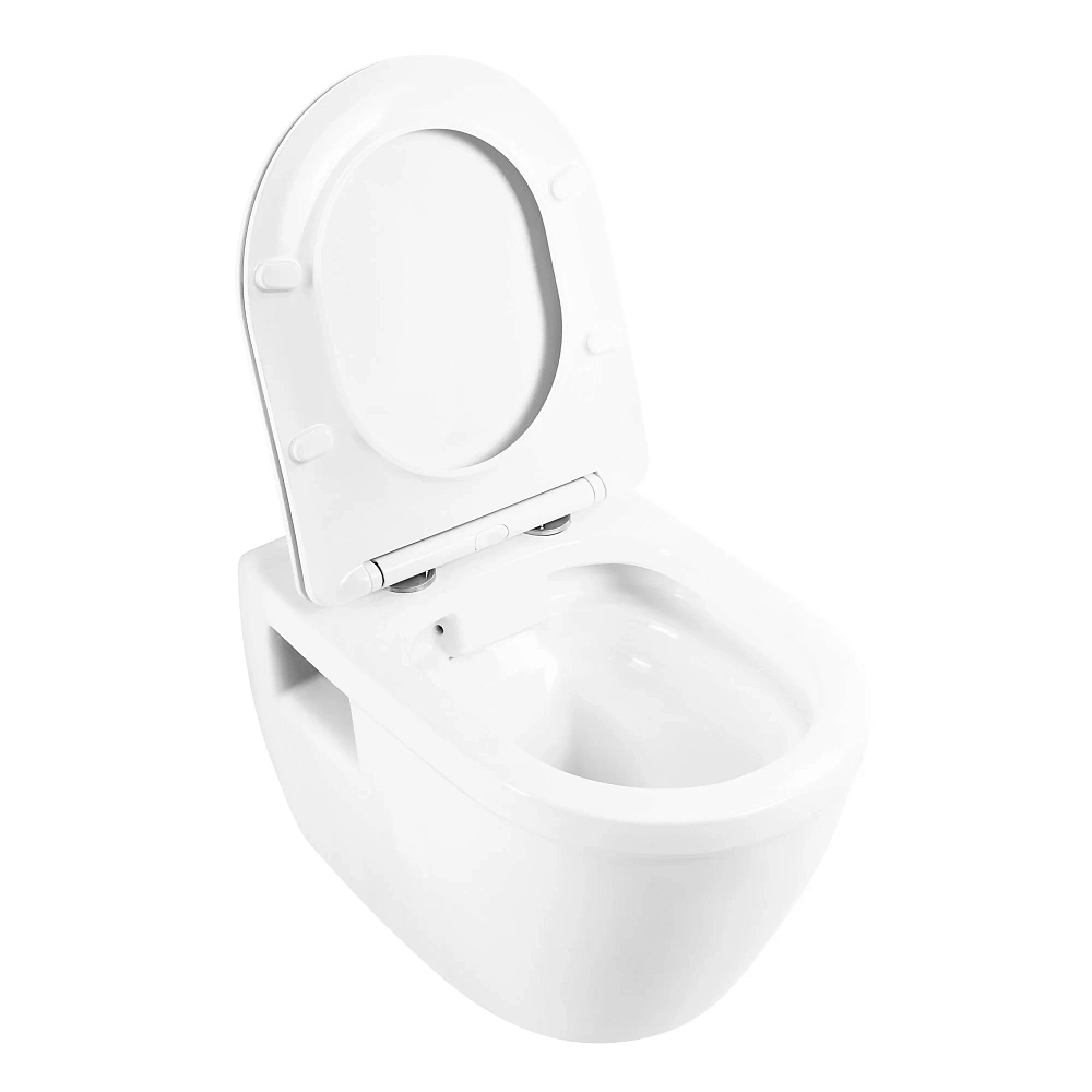 Унитаз подвесной BelBagno LOTO BB070CHR/SC безободковый c сиденьем — Изображение 3