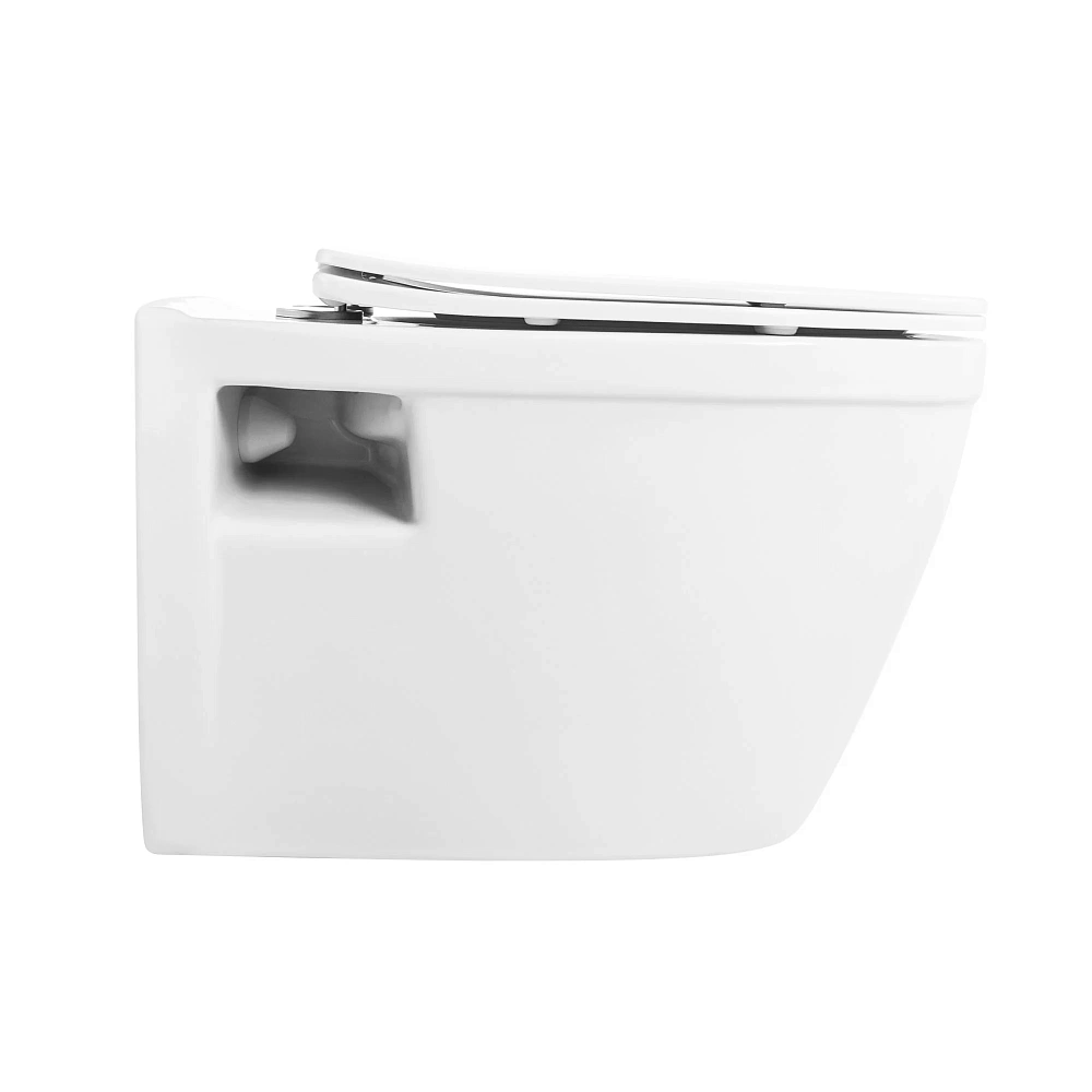 Унитаз подвесной BelBagno LOTO BB070CHR/SC безободковый c сиденьем — Изображение 4