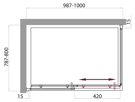 Душевой уголок BelBagno UNO-AH-1-100/80-C-Cr 1000x800 мм Душевой уголок BelBagno UNO-AH-1-100/80-C-Cr 1000x800 мм
