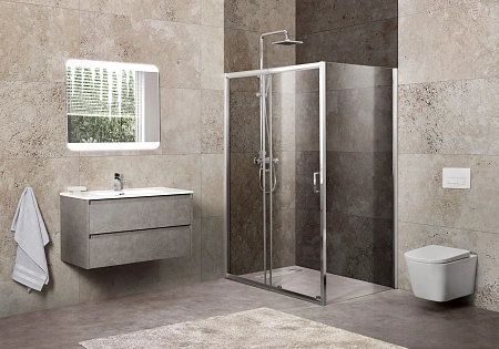Душевой уголок BelBagno UNIQUE-AH-1-120/135-80-C-Cr Душевой уголок BelBagno UNIQUE-AH-1-120/135-80-C-Cr
