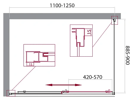 Душевой уголок BelBagno UNIQUE-AH-1-110/125-90-C-Cr 1100x900 мм Душевой уголок BelBagno UNIQUE-AH-1-110/125-90-C-Cr 1100x900 мм
