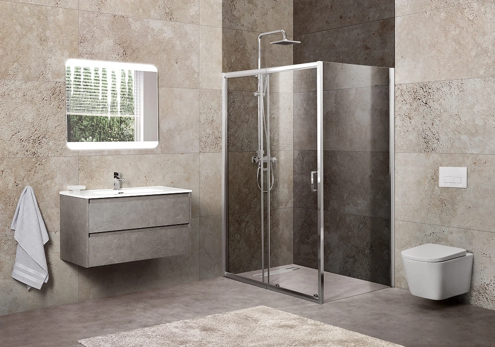 Душевой уголок BelBagno UNIQUE-AH-1-110/125-80-C-Cr 1100x800 мм — Изображение 1