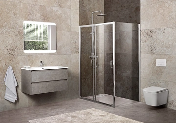 Душевой уголок BelBagno UNIQUE-AH-1-100/115-90-C-Cr 1000x900 мм