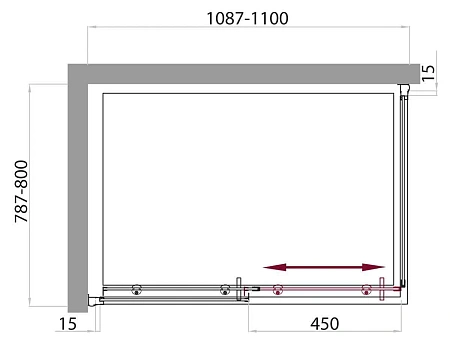 Душевой уголок BelBagno UNO-AH-1-110/80-C-Cr 1100x800 мм Душевой уголок BelBagno UNO-AH-1-110/80-C-Cr 1100x800 мм