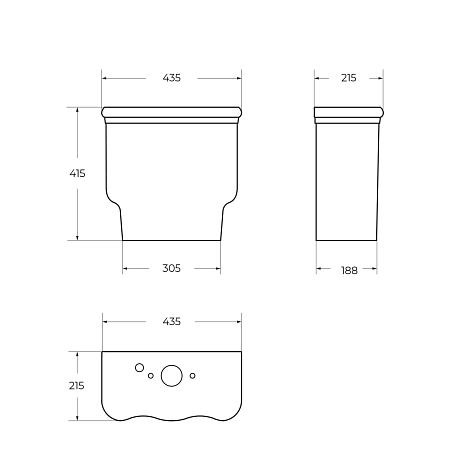 Бачок для унитаза BelBagno BOHEME BB115T Бачок для унитаза BelBagno BOHEME BB115T