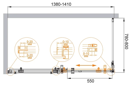 Душевой уголок CEZARES STYLUS-O-M-AH-1-140/80-C-Cr 140x80см стекло прозрачное, профиль хром Душевой уголок CEZARES STYLUS-O-M-AH-1-140/80-C-Cr 140x80см стекло прозрачное, профиль хром