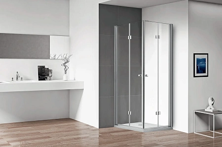 Душевой уголок CEZARES ECO-O-ASH-2-80/100-C-Cr 80x100см стекло прозрачное, профиль хром