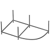 Каркас для ванны CEZARES METAURO CORNER-MF 1615x640 Каркас для ванны CEZARES METAURO CORNER-MF 1615x640