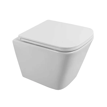 Унитаз подвесной BelBagno DUE BB3103CHR/SC безободковый c сиденьем