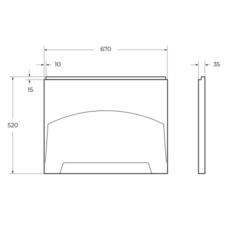 Экран для ванны торцевой CEZARES ECO-F-70-SP-W37 670x520 белый Экран для ванны торцевой CEZARES ECO-F-70-SP-W37 670x520 белый