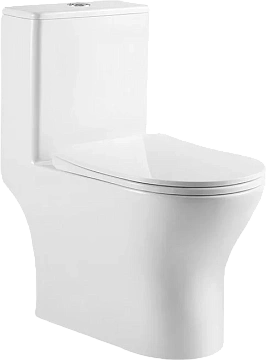 Унитаз напольный BelBagno LOUNGE BB8618CPR-MN/SC с сиденьем