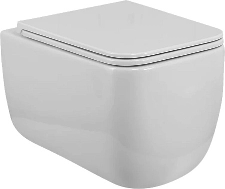 Унитаз подвесной BelBagno LUCE BB076CH-TOR/SC безободковый c сиденьем
