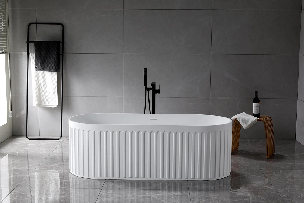 Ванна из искусственного камня BelBagno Solid Surface BB-BOHEME-170-75-55-SSB — Изображение 4