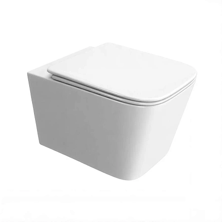 Унитаз подвесной BelBagno DUE-TOR BB5171CH-TOR/SC безободковый c сиденьем
