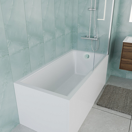 Акриловая ванна Vincea VBT-2G150-LG с ножками 1500x700x470, пристенная, белая