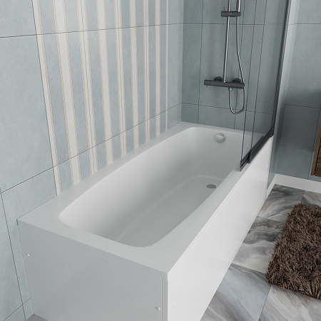 Акриловая ванна Vincea VBT-2S170-LG с ножками 1700x750x440, пристенная, белая