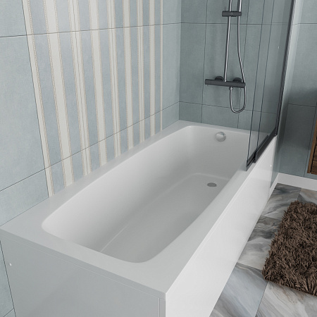 Акриловая ванна Vincea VBT-2S180-FR с каркасом 1800x800x430, пристенная, белая