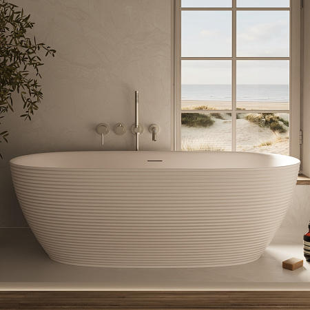 Акриловая ванна Vincea VBT-701-1700MW 1700x800x585, белая матовая, щелевой перелив, слив белый