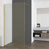 Душевая перегородка Vincea Walk-In VSW-7HS100GWG 1000x2000 брашированное золото, стекло с золотыми нитями