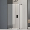 Душевой уголок Vincea Soft 2 VSS-3SO2900CLB 900x900 черный, стекло прозрачное