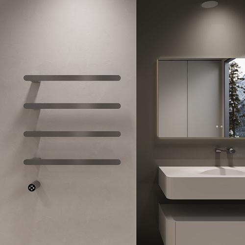 Полотенцесушитель электрический Vincea VTD-2H2GM вороненая сталь, таймер Полотенцесушитель электрический Vincea VTD-2H2GM вороненая сталь, таймер