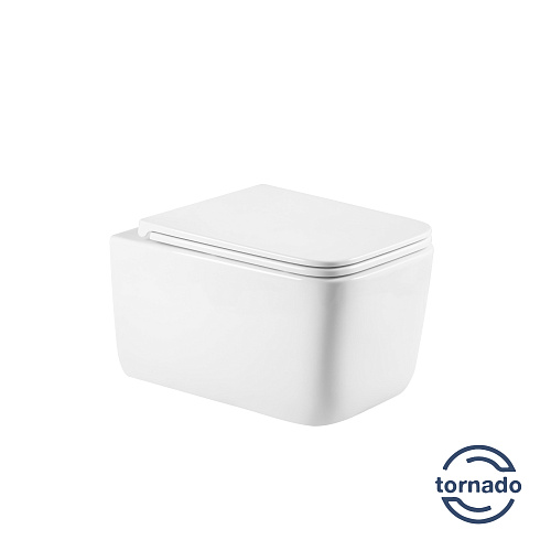 Унитаз подвесной Vincea Capri VT1-63T Tornado, белый, ультратонкое сиденье soft-close Унитаз подвесной Vincea Capri VT1-63T Tornado, белый, ультратонкое сиденье soft-close