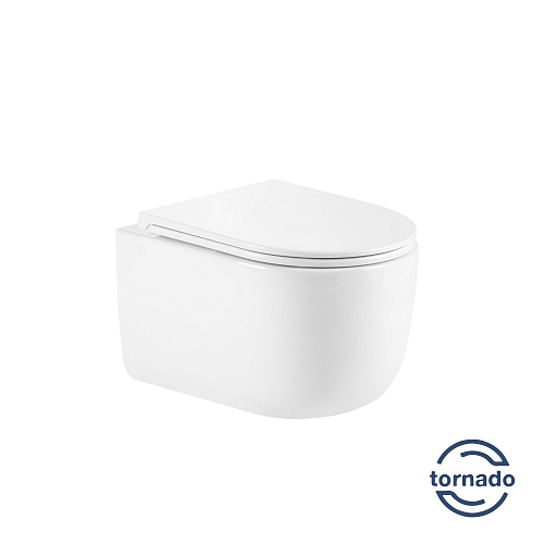 Унитаз подвесной Vincea Evo VT1-64ST Tornado, белый, ультратонкое сиденье soft-close Унитаз подвесной Vincea Evo VT1-64ST Tornado, белый, ультратонкое сиденье soft-close