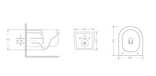 Унитаз подвесной Vincea Evo VT1-64ST Tornado, белый, ультратонкое сиденье soft-close Унитаз подвесной Vincea Evo VT1-64ST Tornado, белый, ультратонкое сиденье soft-close