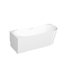 Акриловая ванна SANCOS Edge FB23L 1700x800x580, угловая, левая, с каркасом, со сливом-переливом, донным клапаном&quot;сlick-сlack&quot;, белый