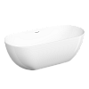 Акриловая ванна SANCOS Leaf FB20 1700x800x580, отдельностоящая, овальная, с каркасом, со сливом-переливом, донным клапаном &quot;сlick-сlack&quot;, белый