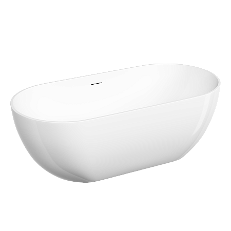 Акриловая ванна SANCOS Leaf FB20 1700x800x580, отдельностоящая, овальная, с каркасом, со сливом-переливом, донным клапаном &quot;сlick-сlack&quot;, белый