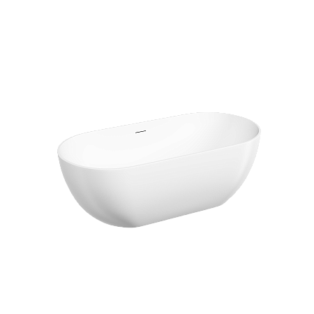 Акриловая ванна SANCOS Leaf FB20MW 1700x800x580, отдельностоящая, овальная, с каркасом, со сливом-переливом, донным клапаном&quot;сlick-сlack&quot;, белый матовый