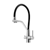 Смеситель для кухни SANCOS Nolia SC12003SS с крановм для фильтра и гибким изливом