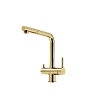 Смеситель для кухни SANCOS Spin SC4015ZG с вытяжным изливом, c краном для фильтрованной воды полированное золото