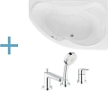 Акриловая ванна Aquanet Capri 160x100 R (каркас + смеситель Grohe BauEdge 2511700A) 00203915 + 00176459 + 00240613 Акриловая ванна Aquanet Capri 160x100 R (каркас + смеситель Grohe BauEdge 2511700A) 00203915 + 00176459 + 00240613