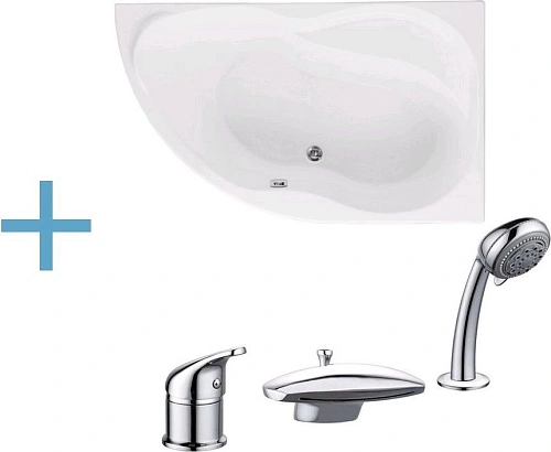 Акриловая ванна Aquanet Graciosa 150x90 R (каркас + смеситель Aquanet Practic 2 AF111-63B) 00203941 + 00179162 + 00216780 Акриловая ванна Aquanet Graciosa 150x90 R (каркас + смеситель Aquanet Practic 2 AF111-63B) 00203941 + 00179162 + 00216780