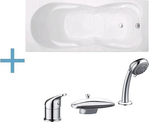 Акриловая ванна Aquanet Viola 180x75 (каркас + смеситель Aquanet Practic 2 AF111-63B) 00204047 + 00204048 + 00216780 Акриловая ванна Aquanet Viola 180x75 (каркас + смеситель Aquanet Practic 2 AF111-63B) 00204047 + 00204048 + 00216780