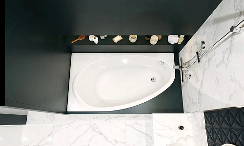 Акриловая ванна Roca Corfu 160x90 асимметричная левая белая 248573000 Акриловая ванна Roca Corfu 160x90 асимметричная левая белая 248573000