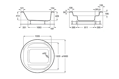 Акриловая ванна Roca Waikiki-N 248345000 круглая, сидячая 160х160 см Акриловая ванна Roca Waikiki-N 248345000 круглая, сидячая 160х160 см