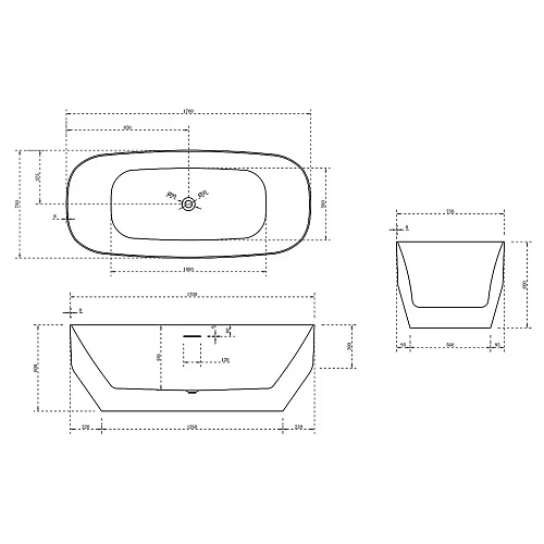 Акриловая ванна Vincea VBT-630, 1700x750x600 акриловая, цвет белый, слив-перелив в комплекте, белый Акриловая ванна Vincea VBT-630, 1700x750x600 акриловая, цвет белый, слив-перелив в комплекте, белый