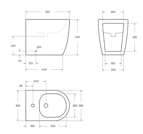 Биде напольное BelBagno MARINO BB105B Биде напольное BelBagno MARINO BB105B