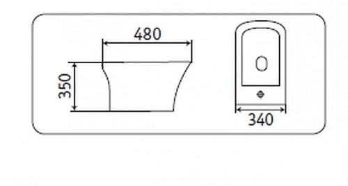 Биде напольное CeramaLux 1215C белый Биде напольное CeramaLux 1215C белый