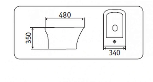 Биде напольное CeramaLux 1215Е Биде напольное CeramaLux 1215Е