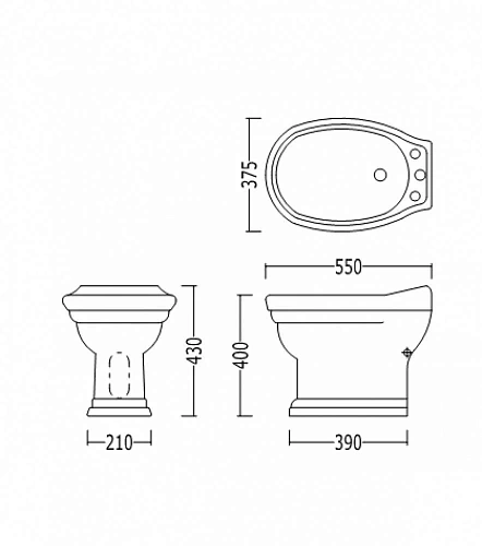 Биде напольное Devon&Devon Classica IBBID(1-3)FCL IBBID(1)FCL Биде напольное Devon&Devon Classica IBBID(1-3)FCL IBBID(1)FCL