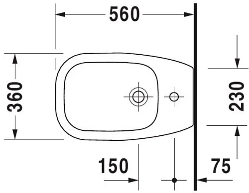 Биде напольное Duravit D-Code 22411000002 Биде напольное Duravit D-Code 22411000002