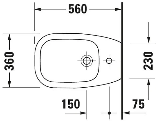 Биде напольное Duravit D-Code 22411000002 Биде напольное Duravit D-Code 22411000002
