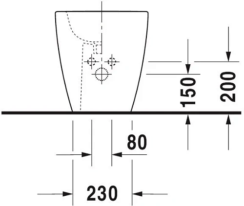 Биде напольное Duravit ME by Starck 2289100000 Биде напольное Duravit ME by Starck 2289100000