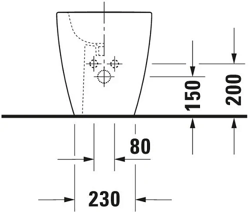 Биде напольное Duravit ME by Starck 2289100000 Биде напольное Duravit ME by Starck 2289100000