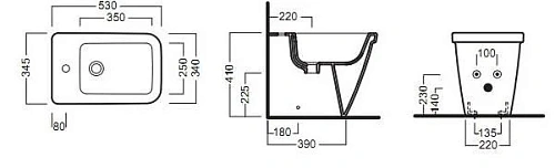 Биде напольное HATRIA Erika Pro Q YXHU01 Биде напольное HATRIA Erika Pro Q YXHU01